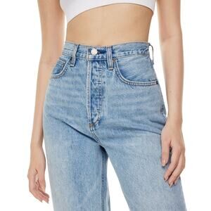 Denim Forum Womens The Joni High Rise Loose Button Fly 5 Pocket Jeans Size 29L